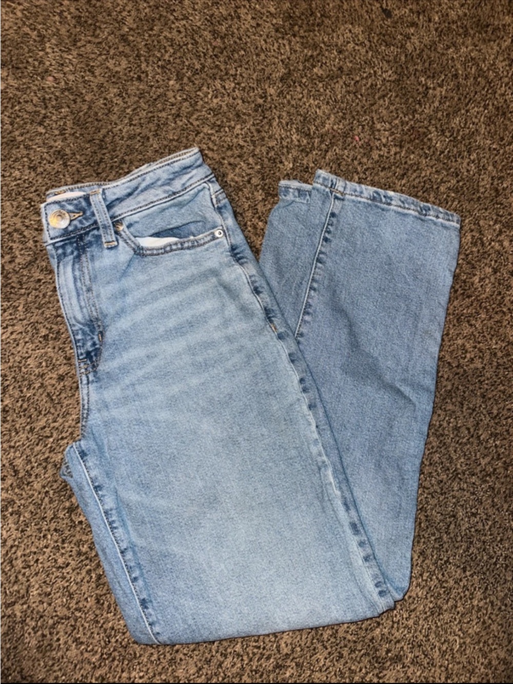 SO Women's Light Blue Straight-Leg Jeans